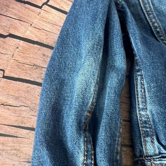 Baby Gap Disney Blue Denim Jean Jacket Mickey Mouse Icon Patch 2T - Picture 3 of 6
